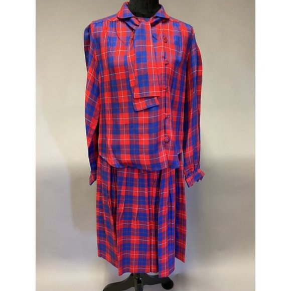 Don Sayres, plaid skirt set, size 8 - Picture 1 of 4